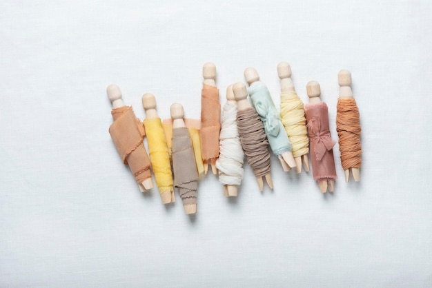 Zbliżenie haftu ręcznego